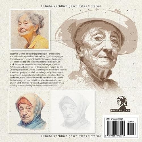 Lerne wie ein Profi zu porträtieren Erwachsene Frauen. Künstlerische Illustration mit Buntstift: Meistertechniken, um das Wesen der erwachsenen Frau ... Zeichnen und Farbe in realistischen Porträts) thumbnail 2