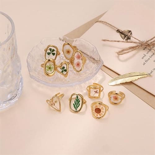 Floral Adjustable Rings thumbnail 7