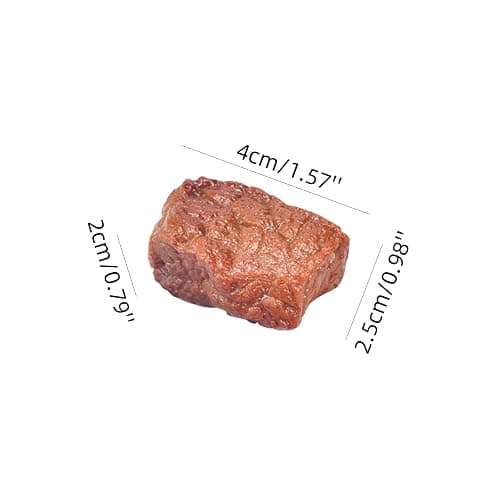 LONG XIN SERIES 10PCS Artificial Simulate Fake Steak Blocks Models Fake Cooked Roast Lifelike Beef Blocks for Home Kitchen Cabinet Desk Shops Party Decor Sample Display Photography Props thumbnail 3