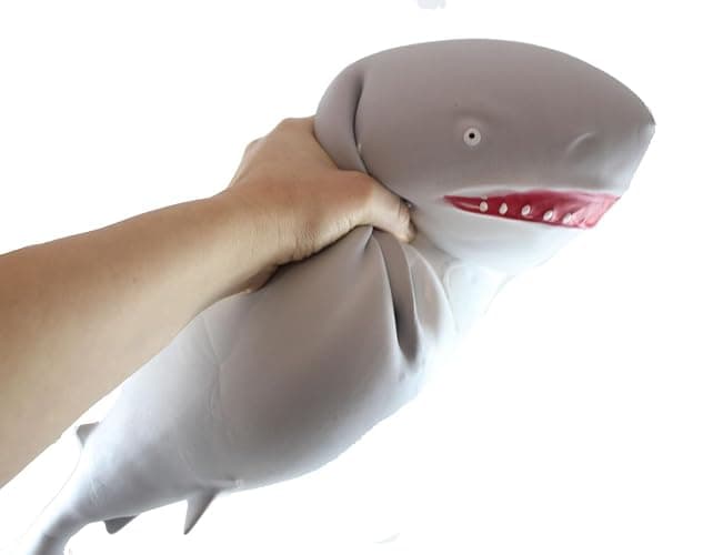 Jumbo 21.5" Shark Squishy Squeeze Stress Ball Soft Fiber Filling - Sensory, Fidget Toy thumbnail 4