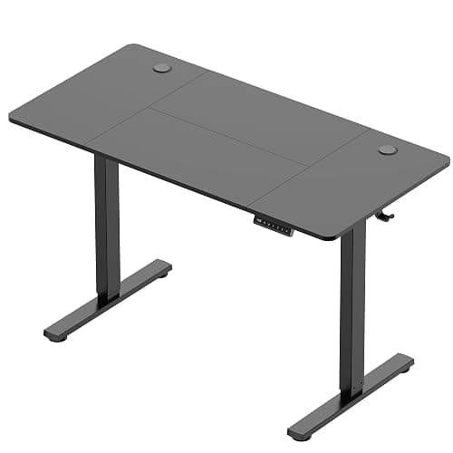 VonHaus Electric Standing Desk, USB-C Charging Height Adjustable Sit Stand Desk with Anti-Collision, Height Preset Technology & Cable Management, Black Four Piece Desktop & Steel Frame, 120x60cm thumbnail 10