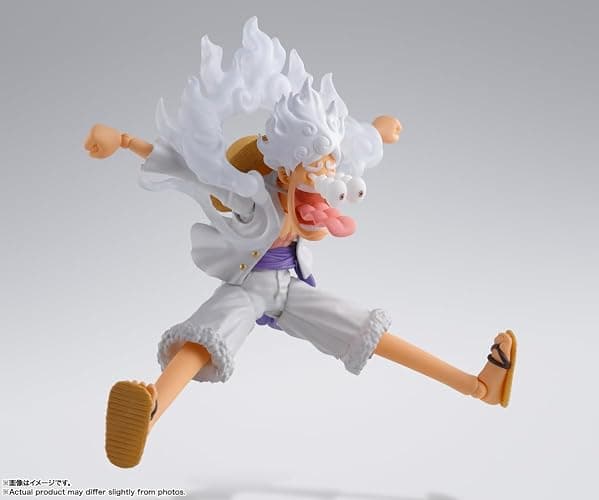 TAMASHII NATIONS - One Piece - Monkey D. Luffy -GEAR5- S.H.Figuarts Action Figure | One Piece 6 Inch Action Figure S.H. Figuarts - Monkey D Luffy Gear5 Reissue thumbnail 9