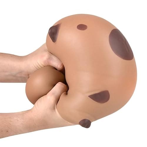 Jumbo 5.75" Capybara Doh Filled Squishy Squeeze Stress Ball Soft Doh Filling - Sensory, Fidget Toy thumbnail 7