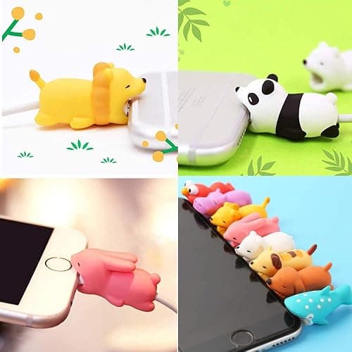 Cable Protector Animal 12 Pcs for iPhone, Samsung, Android Charger and Ipad USB Cord, Phone Accessory Protect Charger, Cute Animals Shark Tiger Rabbit Etc, Charging Savers Procedures thumbnail 2