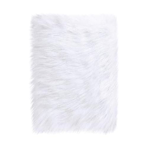 Yueeer Rectangle 10 x 15 Inches Small Product Photo Background & Luxury Photo Props,Area Rugs Fluffy Carpet Mini Small Size,Great for Nail Art, Home Decor,Tabletop Photography, Jewelry (White) - Image 1