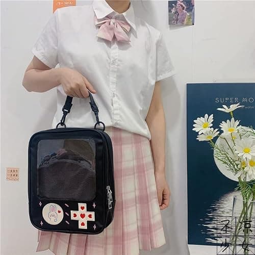AWXZOM cute Ita Backpack Fashion Gameboy Style itabag 3 way bag Kawaii Backpack pin display backpack ita bag backpack cute backpack thumbnail 3