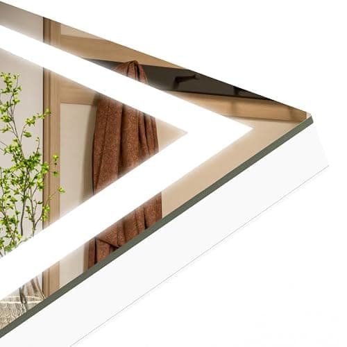 Hasipu Vanity Mirror with Lights, 14" x 11" LED Makeup Mirror, Light up Mirror with 10X Magnification, Smart Touch 3 Colors Dimmable (White) thumbnail 9