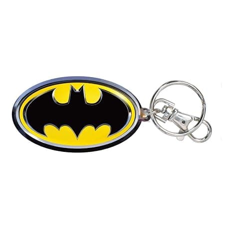 DC Batman Colored Logo Pewter Key Ring thumbnail 2
