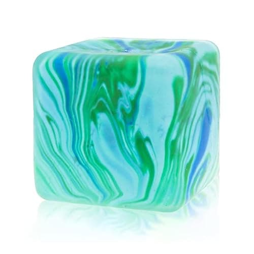 Stress Balls Fidget Toys for Adults Stress Relief, Square Shape Stress Cube Sensory Squeeze Toys, Slow Rising Squeeze Ball for Party Favors Stocking Stuffers (Green) - Image 1