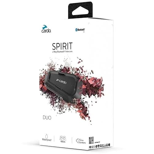 Cardo Systems Spirit Motorcycle Bluetooth Communication Headset, 2-Way Bluetooth, Thin 32mm Speakers, Waterproof, Universal Connectivity - Single Pack thumbnail 5