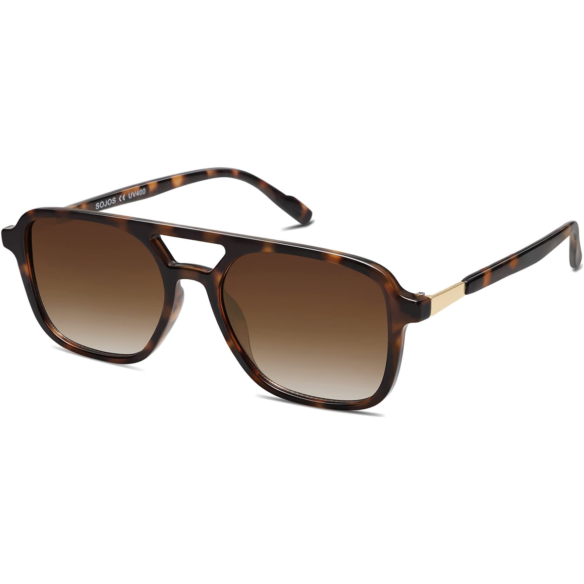 SOJOS Retro Aviator Sunglasses for Women Men, Trendy Rectangle Womens Mens Shades Sun Glasses SJ2202 - Image 1