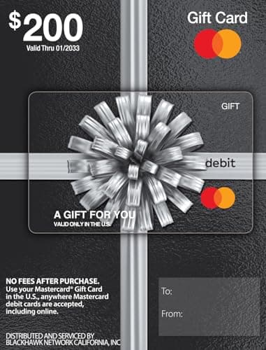 MasterCard Physical Gift Card – $200 (plus $6.95 Purchase Fee) - Image 1