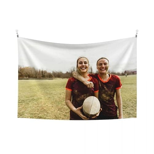 JINJUREN Custom Tapestry Upload Images Banners and Signs Customize For Bedroom 37 * 29 inch Horizontal - white - 37*29 inch Horizontal thumbnail 7