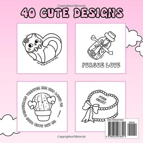 Christian Girl Coloring Book: Love: Bold and Easy Coloring Pages for Adults, Teens, and Kids | Simple & Cozy Designs Inspired by Bible Verses | Cute, ... Hearts, Sweet Treats, Animals, and More! thumbnail 2