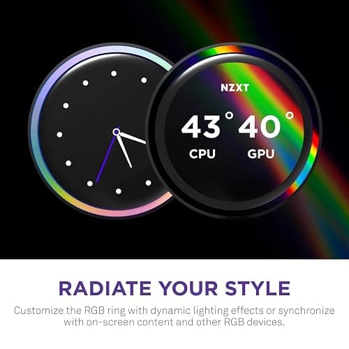 NZXT Kraken Elite 360 RGB 2024 - AIO CPU Liquid Cooler - 360mm Radiator - F360 RGB Core Fan - Customizable 2.72" IPS LCD - NZXT Turbine Pump - AMD® AM5, AM4 - Intel® LGA 1851/1700, 1200/115X - White thumbnail 5