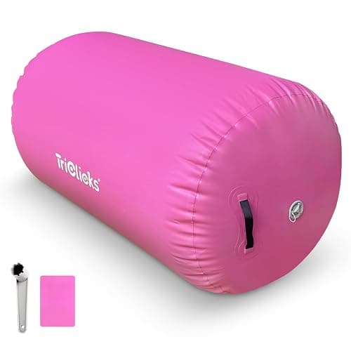 KIASTER Air Roller Inflatable Tumbling Gymnastics Mat Air Roll Barrel Tumble Track Back handspring Mat for Gymnastics Yoga Training Cheerleading Home Use - Image 1