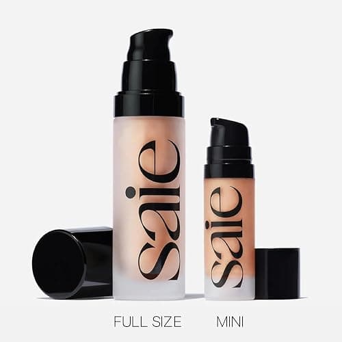 Saie Glowy Super Gel - Hydrating Makeup Primer and Illuminating Glow Serum Enriched with Vitamin C and Squalane Oil - All-Over Liquid Highlighter Makeup for Instant Glass Skin - Sunglow (1 oz) thumbnail 9