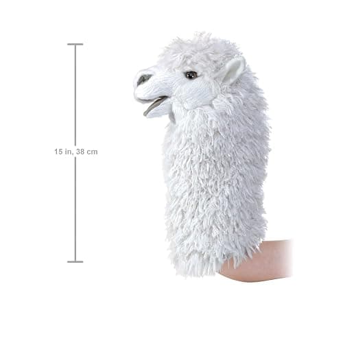 Folkmanis Alpaca Stage Puppet, White (2885) thumbnail 3