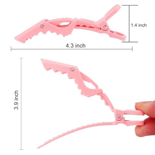 Ondder 24 Pack Large Alligator Clips for Hair Sectioning, Coloring, Cutting - Pink Pro Salon Barber Hair Styling Accessories for Women and Men thumbnail 2
