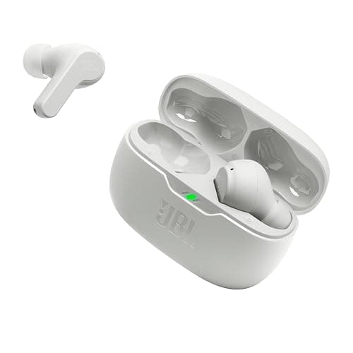 JBL Vibe Beam - True Wireless JBL Deep Bass Sound Earbuds, Bluetooth 5.2, Water & Dust Resistant, Hands-free call with VoiceAware, Up to 32 hours of battery life (White) thumbnail 6