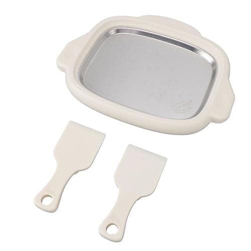 Instant Ice Cream Maker, Rolled Cream Maker, Instant Gelato Pan Roll, with 2 spatula, Frozen Fried Yoghurt Plate Mini Freezer Kit Machine, Ice Stir Frying Machine with 2 Shovels - Image 1