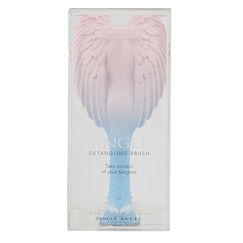 Detangling Hair Brush - Anti Static Angel Wing Hair Brush with Soft & Flexible Bristle for Straight & Wavy Hair - Tangle Angel Hair Detangler Brushes for Blow Drying & Shower - Two Tone Pink Blue thumbnail 2