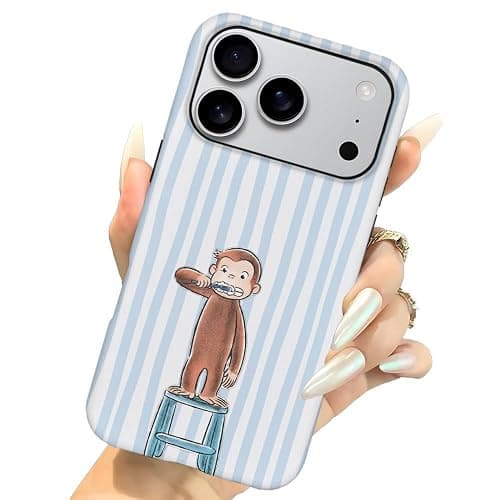 Case for iPhone 17 Pro - [Drop Protection Phone Cover] - Hybrid Case for Girl Women - Funny Monkey Stripes 01 thumbnail 4
