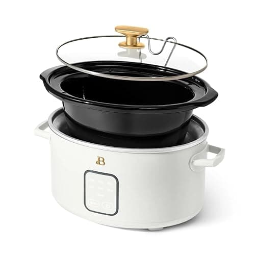 Beautiful 4-Quart Slow Cooker with Touch-Activated Display, Programmable Digital Controls, Removable Non-Stick Pot, Keep Warm Function, by Drew Barrymore (White Icing) thumbnail 6