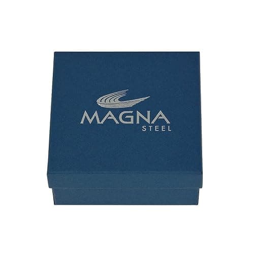 Magna Steel Men's Braided Genuine Leather Wristband Cuff Bracelet thumbnail 5