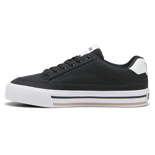 PUMA Mens Court Classic Vulc Lace Up Sneakers Shoes Casual - Black thumbnail 3