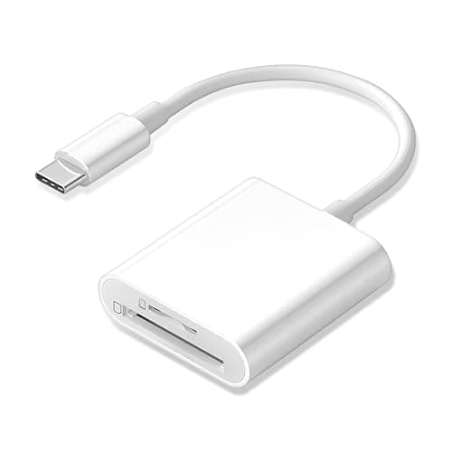 USB C SD Card Reader, Type C SD Card Reader, Supports SD and MicroSD Memory Card Adapters for iPhone 15 16/iPad/MacBook/Mac, Trail Camera Viewer Plug and Play -2 Slots - Image 1