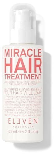 ELEVEN AUSTRALIA Miracle Leave In Hair Treatment - Curly & Straight Hair Care Products for Women & Men, Heat Protection & Detangler, Frizz Control, Repairs Dryness, Moisturizing- 4.2 fl oz - Image 1