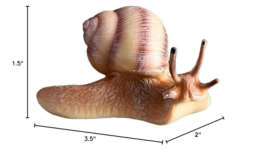 titihuirie 7 Pcs Snail Figurine Miniature Snail Model Realistic Animal Figurines Fairy Garden Micro Landscape Decor thumbnail 2
