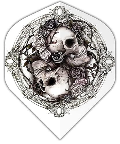 US Darts 3 Sets (9 Flights) Alchemy DIOSCURI (Skulls) Standard Dart Flights - Ex-Tough (100 Micron) - Image 1