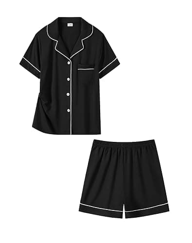 DIKFA Kids Pajamas Set 2 PCS Girls Boys Soft Sleepwear Short-Sleeve Nightwear Cute Shorts Pjs Loungewear - Image 1