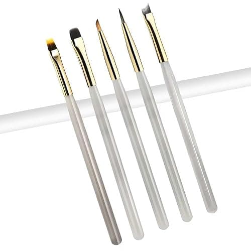 DAIXIANGER 5Pcs Multi-Functional Nail Art Brushes Set, Professional French Tip Brush & Liner Brushes for Gel Polish, DIY Manicure Tools for Ombre, Clean Up & Nail Design thumbnail 9