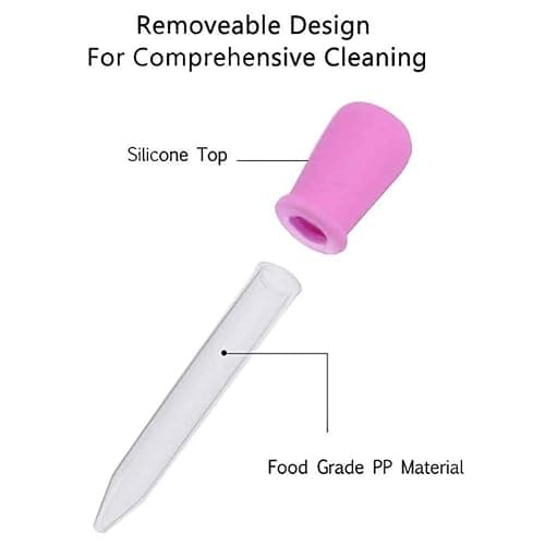 Shuiniba 5ml Liquid Droppers Medicine Silicone and Plastic Pipettes Eye Dropper with Bulb Tip for Kids Candy Molds (8 Pack） thumbnail 3