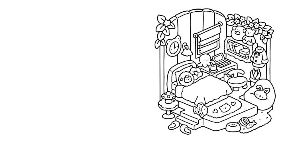 Cozy Corner: Coloring Book for Adults and Kids thumbnail 4