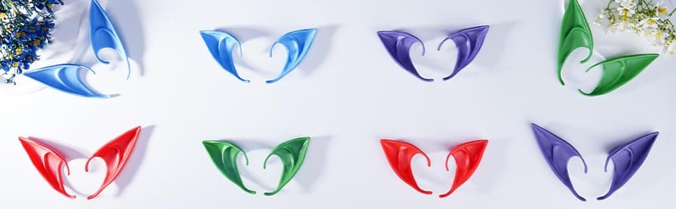 FRESHME Fairy Pixie Elf Ears - Cosplay Soft Pointed Ears Elven Masquerade Vampire Fairy Ears Makeup Costume Accessories thumbnail 7