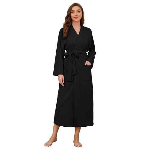 U2SKIIN Women Robes Long Knit Bathrobe Soft Sleepwear Comfortable Ladies Stretch Loungewear - Image 1