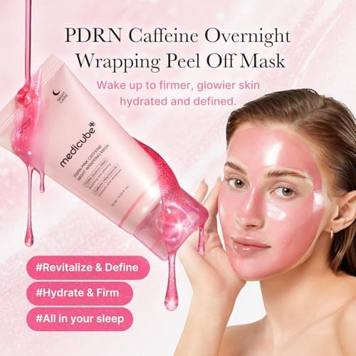 medicube Korean Overnight Glow Mask Trio: PDRN Caffeine & Collagen & Kojic Acid Turmeric 2.0 Overnight Wrapping Peel Off Facial Mask and Jelly Brush thumbnail 4