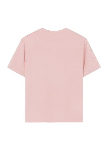 RoseSeek Girl's Drop Shoulder Letter Star Print Tee Tops Loose Short Sleeve Crew Neck T Shirts thumbnail 2