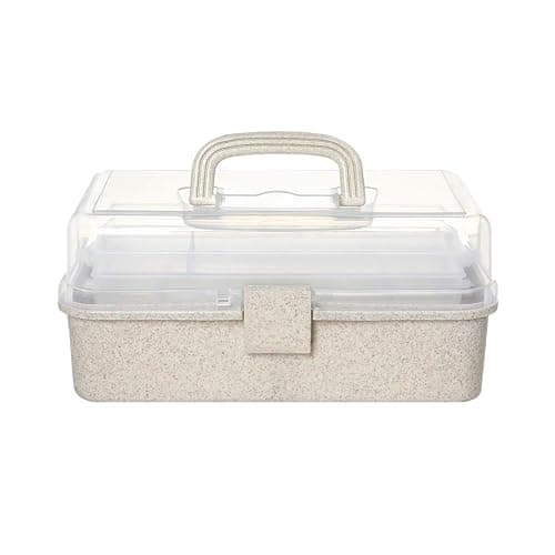HomeMiYN 3-Tier First Aid Box, Portable Medicine Storage with Handle, Emergency Family Medical Organizer Container for Car, Home, School, Travel, Camping, Hiking - Image 1