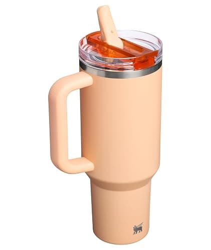 STANLEY Quencher ProTour Flip Straw Tumbler with Leakproof Lid 40 oz | Built-In Straw & Handle | Cupholder Compatible for Travel | Insulated Stainless Steel Cup | BPA-Free | Orange Sherbet thumbnail 4