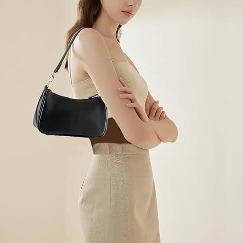 Aucuu Shoulder Bag for Women, Clutch Purse with Chain, PU Leather Shoulder Bag for Women, Handbag, Crossbody Bag, Crescent Hobo Bag Gift for Birthday and Anniversary thumbnail 3