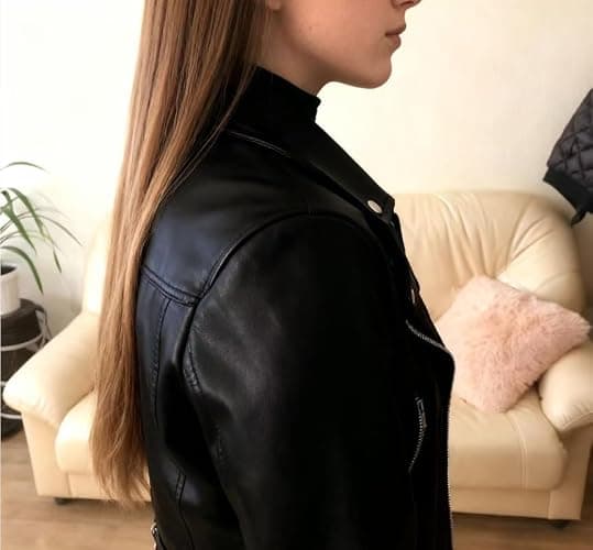 Manteau Femmes Veste Cuir Zipper Veste Courte Cuir Moto Biker Blazer Vintage Manches Longues Couleur Unie Mode Blousons Fermeture éclair Femme Grande Taille Veste Cuir Printemp Automne thumbnail 3
