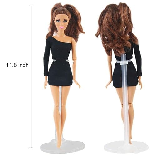UCanaan 10 Pcs Doll Stands Display Holder for 11.5 Inch Dolls White Transparent Model Support Frame Prop Up Girl Dolls Suitable for 11.8’’ 1/6 Dolls Accessories thumbnail 3