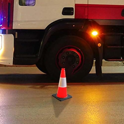 50CM Traffic Cone - Orange | PVC Road Safety Cone with Weighted Base | High Visibility Reflective Street Cone | Portable Wind-Resistant Traffic Cone with Black Base - 1 Cone thumbnail 2
