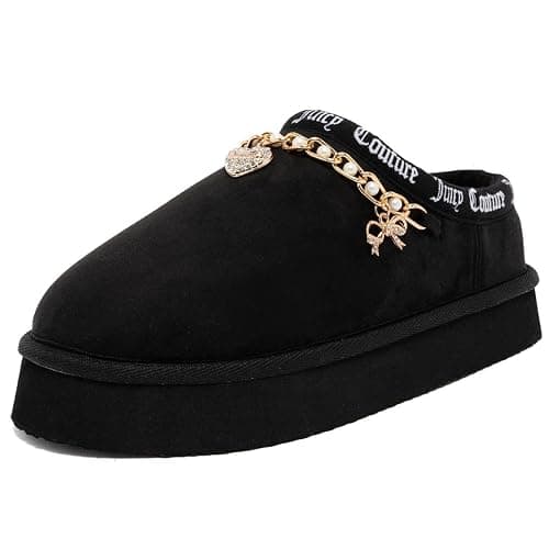 Juicy Couture Women's Cozy Slipper Mule – Plush Indoor Outdoor House Shoe with Memory Foam and Faux Fur Lining - Image 1