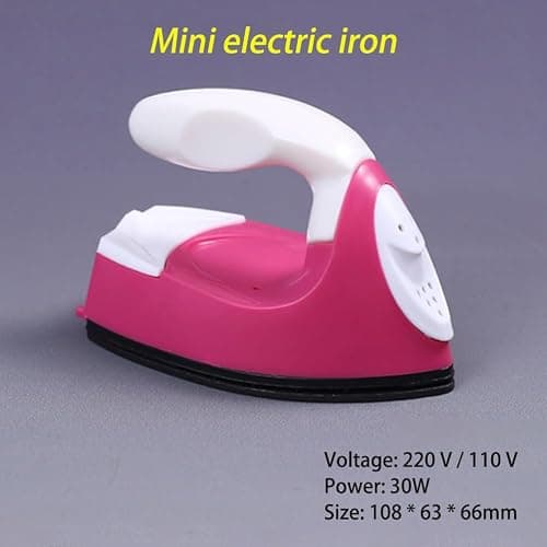 Culnflun Mini Electric Iron Portable DIY Clothes Electric Sewing Iron for Fuse Beads Patch DIY Shoes T-Shirts Heat Transfer Projects Supplies Quick Ironing thumbnail 6